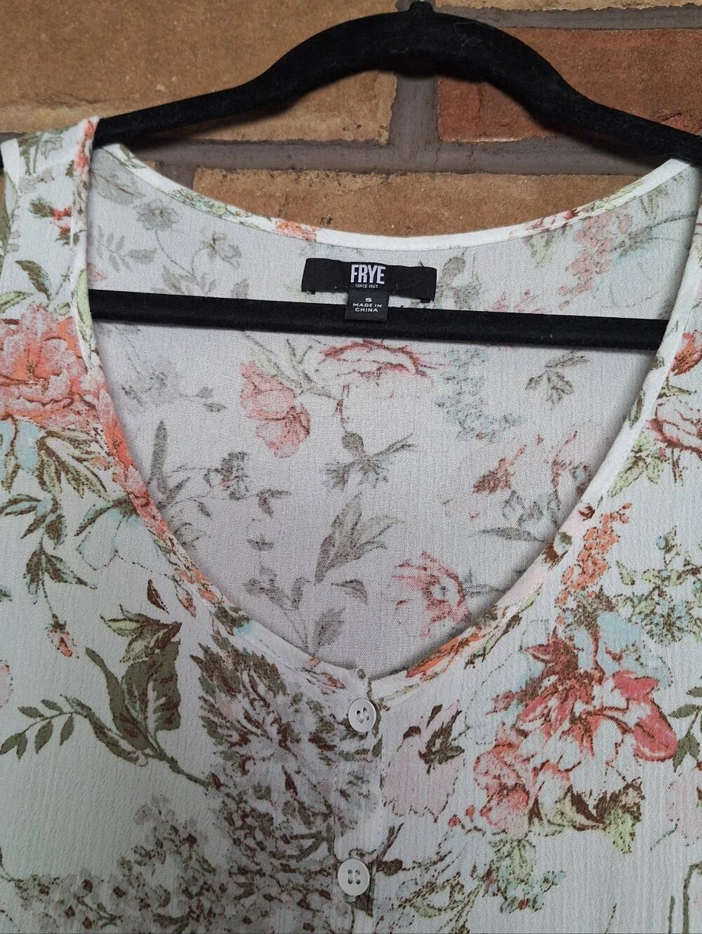 Frye Button-Front Floral Midi Dress Small - Picture 8 of 11